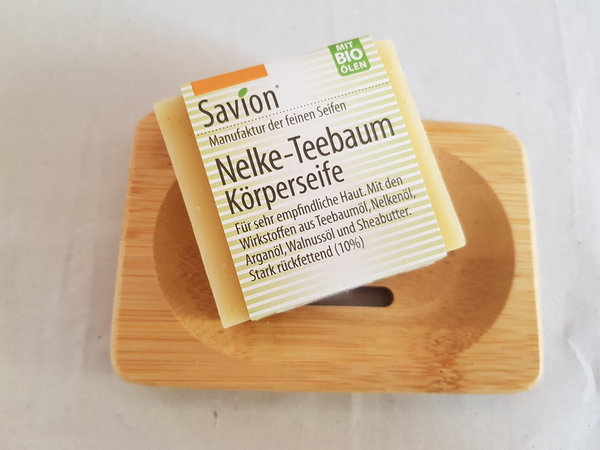 SAVION Körperseife, Nelke-Teebaum 80 g VEGAN